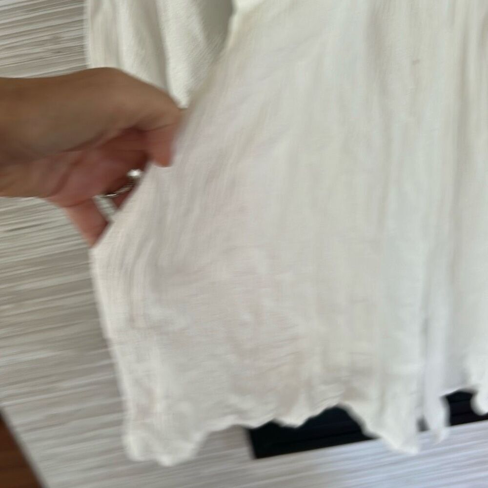 L*Space long sleeve ivory shorts jumper swimsuit cover cover-up size small - Picture 3 of 4